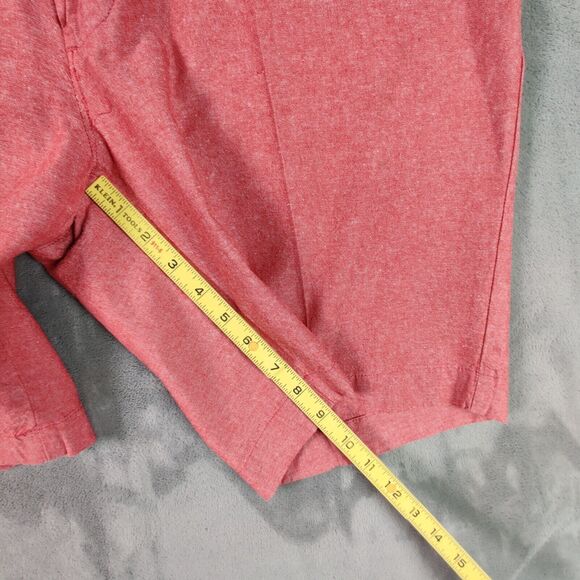 J Crew Shorts Men 36 Pink Chino Gramercy Flat Front Preppy Golf Solid 36x9 - Picture 4 of 5